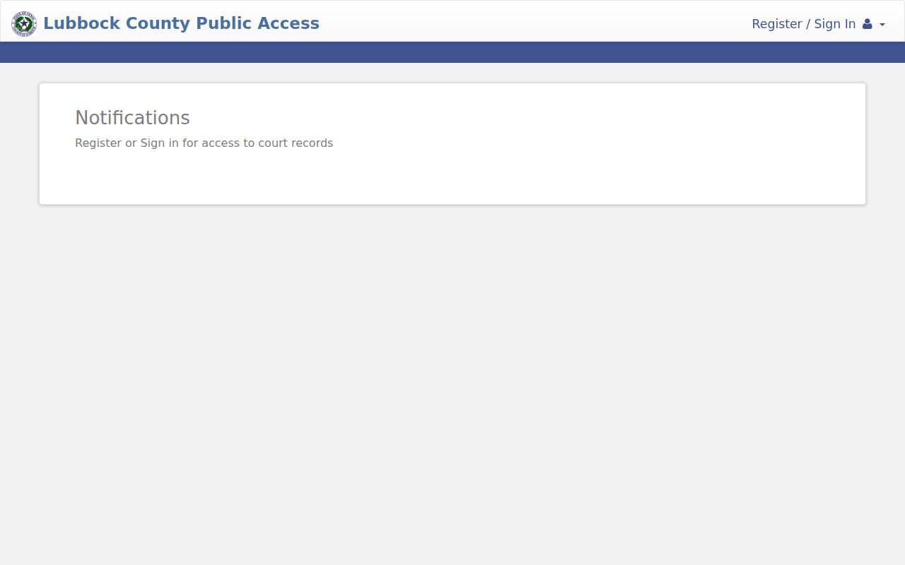 Lubbock County court docket public records portal